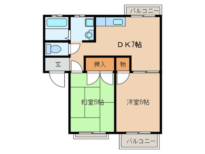 間取図 フラッツ起