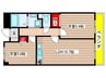 レア－ル島田 2LDKの間取り