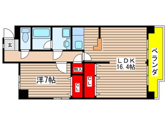 間取図 キャッスルメイ植田