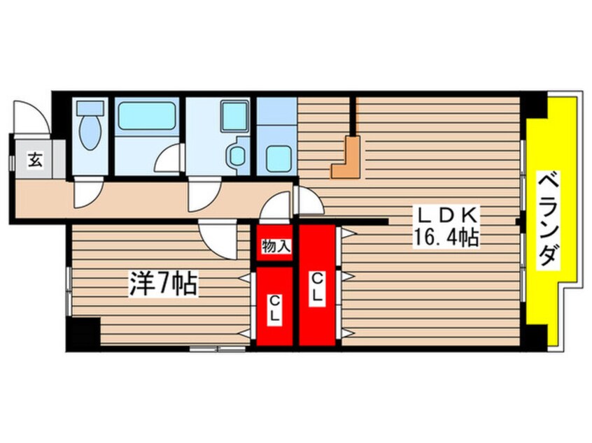 間取図 キャッスルメイ植田