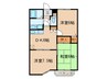 サンリバ－ 3DKの間取り