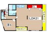 鉄村マンション　Ｓ棟 1LDKの間取り