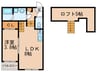 本陣テラス 1LDKの間取り