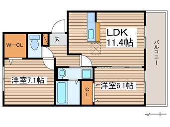 間取図 クレシア　A