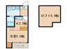 Oak Tree Maison志賀 1Kの間取り