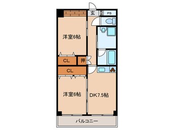 間取図 アメニティ－八田