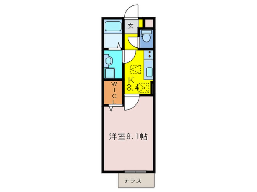 間取図 Ｄ－ｒｏｏｍ甲山寺