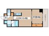 エルミタ－ジュ新栄 1LDKの間取り