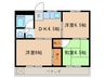 城北ビル 3DKの間取り