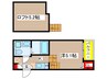 ハーモニーテラス川名町 1Kの間取り