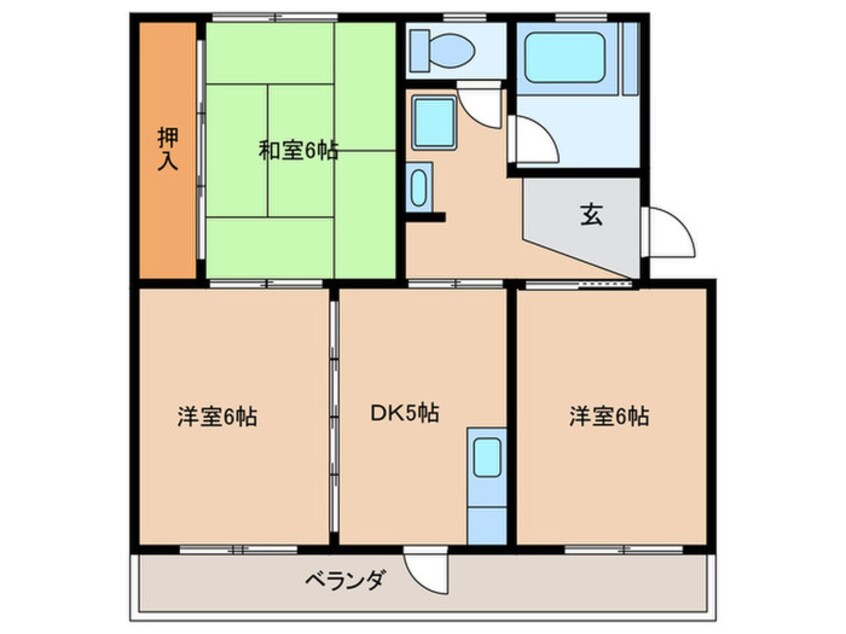 間取図 ハイネスハイツ稲垣