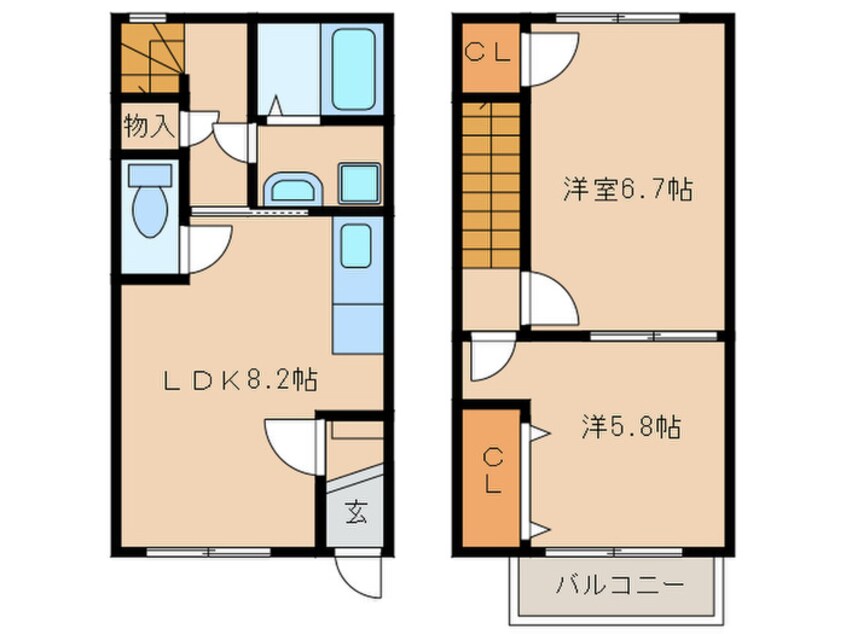 間取図 ファミール松花B