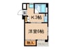 コーポサンバレー 1Kの間取り
