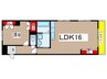パークレン折戸 1LDKの間取り