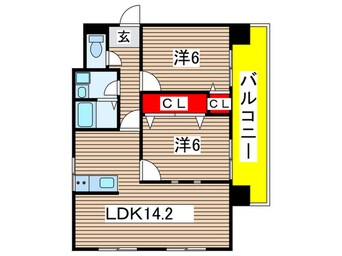 間取図 ニュ－レジデンス山花