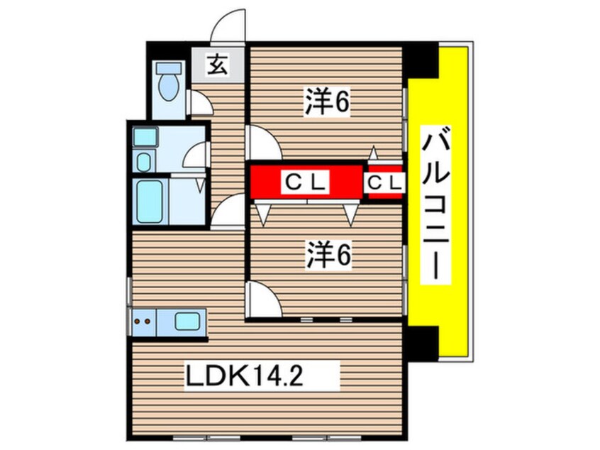間取図 ニュ－レジデンス山花