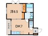アルファーステイCT 1DKの間取り
