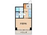 明治産業本社マンション 1Kの間取り