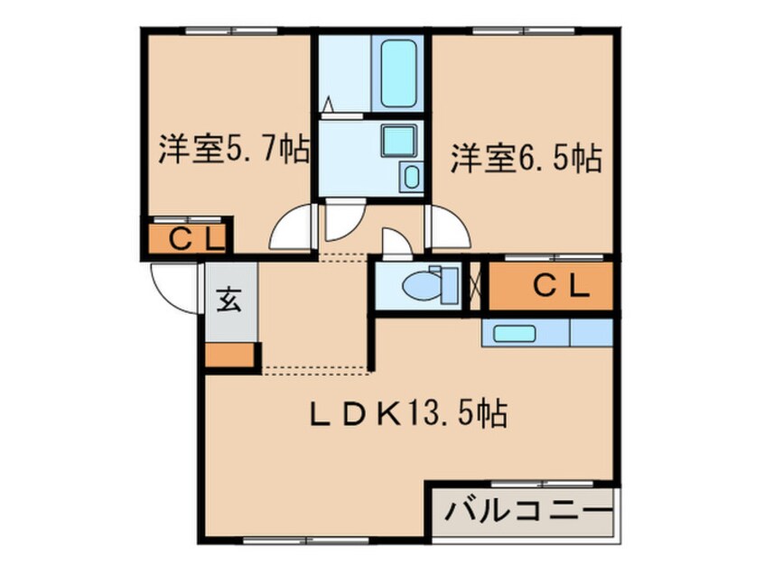 間取図 ル－エンハイムＡ