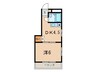 若草荘 1DKの間取り