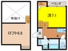 BLISS　COURT 1Kの間取り