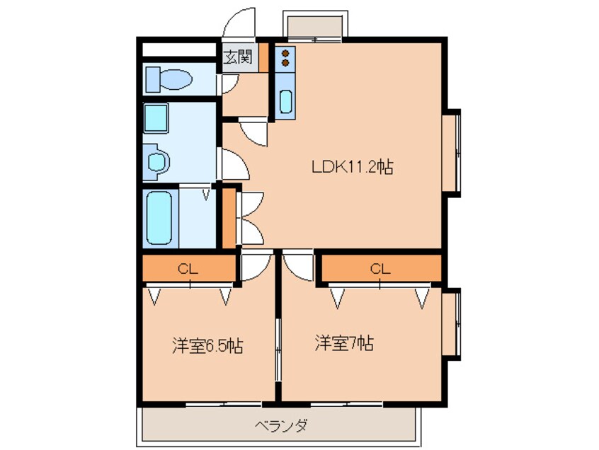 間取図 クレールモリ３