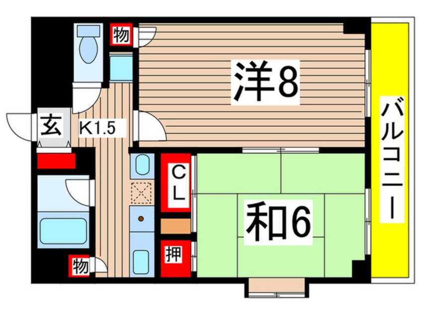 間取図 ドーミーいりなかアネックス