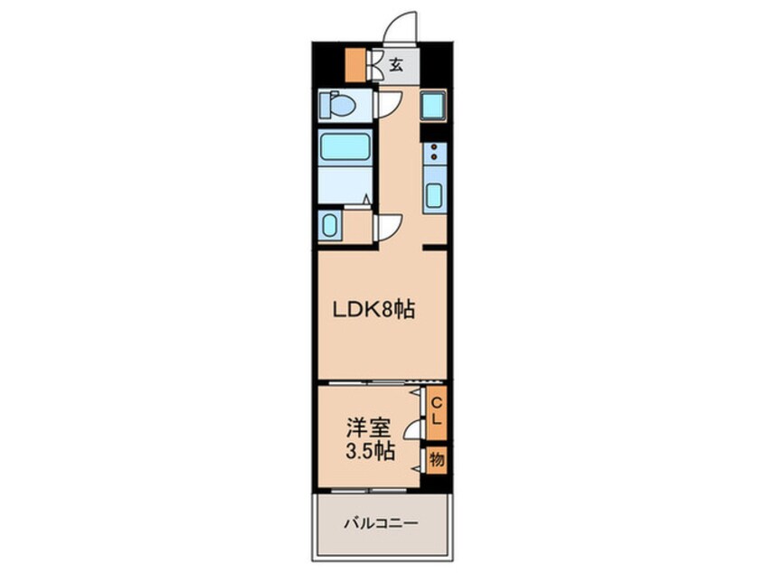 間取図 ﾌｧｽﾃｰﾄ名古屋駅前ｱﾙﾃｨｽ(1007)