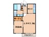 ベルウッドガ－デンプレイス 1LDKの間取り