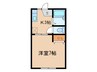 パストラル名塚 1Kの間取り