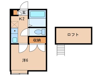 間取図 戸崎ハイツB