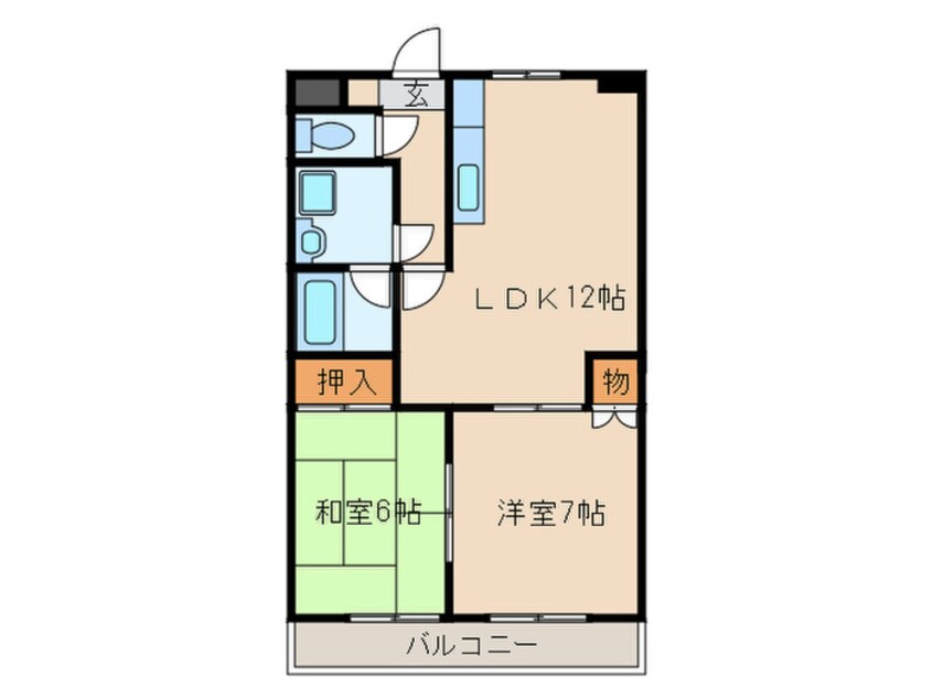 間取図 グランドステ－タス楠
