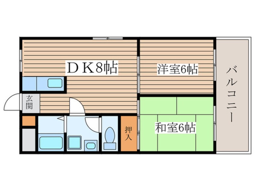 間取図 フラワーハイツツボイ