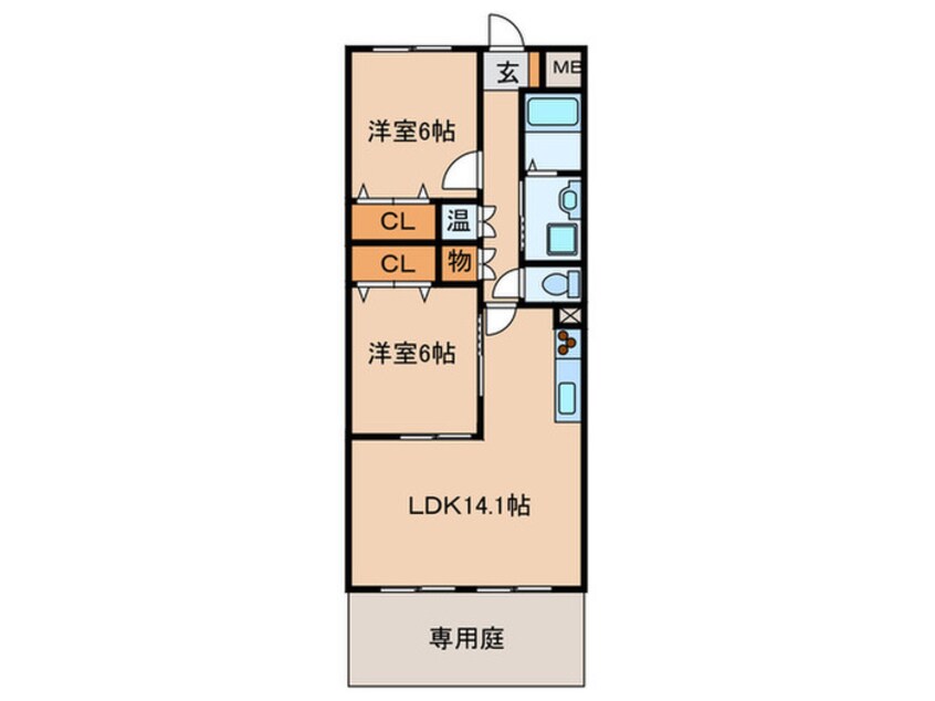 間取図 クレ－ル