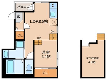 間取図 ハーモニーテラス北畑