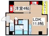 レジデンシア栄南 1LDKの間取り