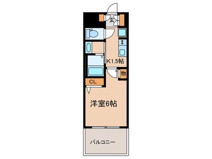 間取り図 ｴｽﾃﾑｺｰﾄ名古屋ｾﾝﾄﾘｱ(1504)