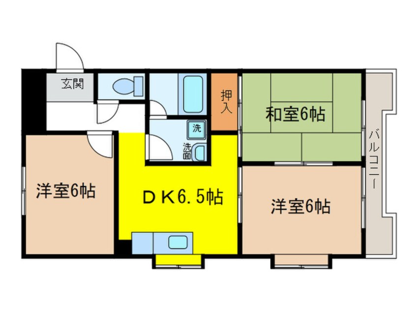 間取図 カサ松下