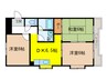 カサ松下 3DKの間取り