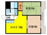 カサ松下 2DKの間取り
