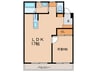 信和元町ハウス 1LDKの間取り