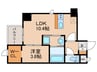 The 9th Residence Sakae Side 1LDKの間取り