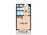 シャンポ－ル大針 1Kの間取り