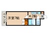 シャンポ－ル大針２ 1Kの間取り