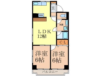 間取図 プリンセス瓦町