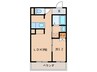 竜美丘Residence 1LDKの間取り