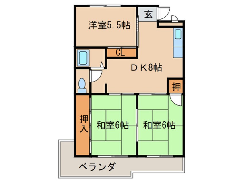 間取図 メゾン小六