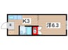 みどり荘 1Kの間取り