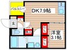 イルフィオーレ 1DKの間取り