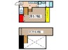 アルバーノ道徳北町 1Kの間取り